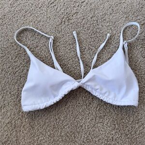 White Triangle Bikini Top